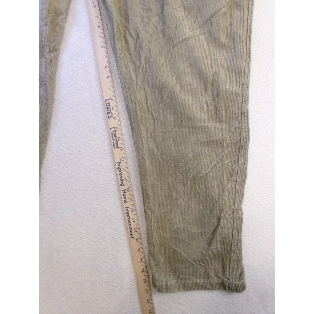 Woolrich Mens 39x29 Corduroy Pants Tan Pleated Front Straight Leg Outdoor Rugged